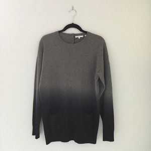 Vince Crewneck Long Sleeve Ombre Tunic Sweater